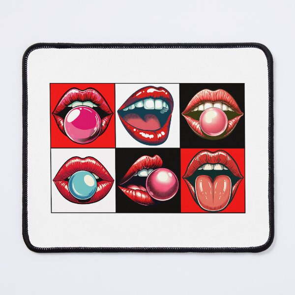 Item preview, Vintage Pop Art Sexy Lips Bubble Gum 6 designed and sold by IBTees.
