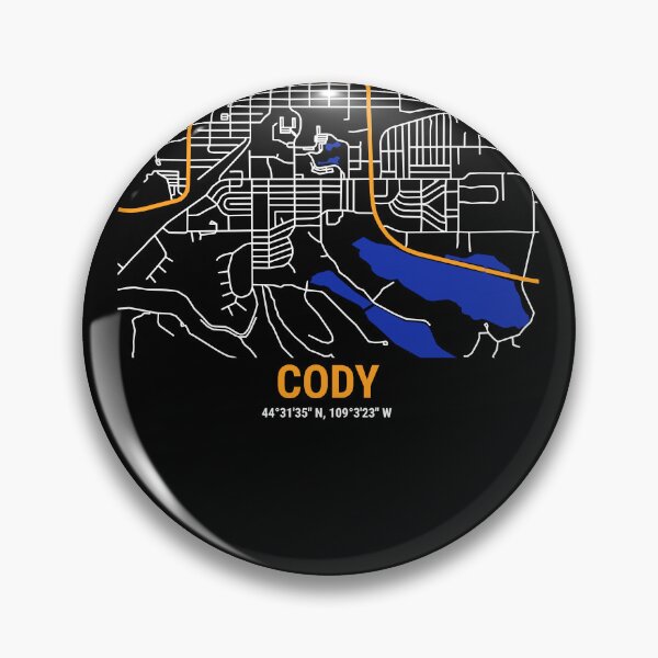 Item preview, Cody Stylized Map, Tourist Souvenir designed and sold by DimDom.