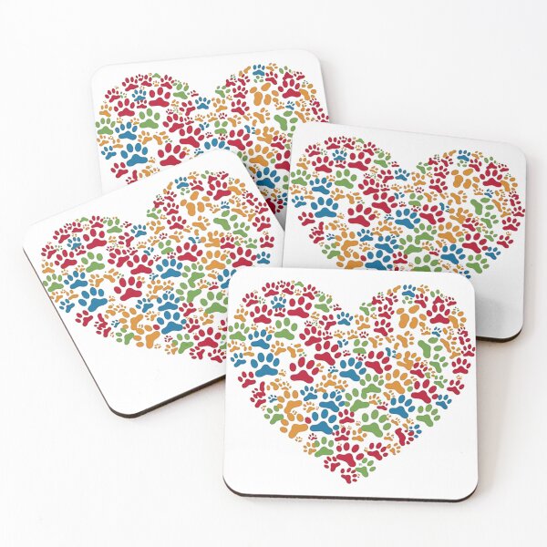 Item preview, Paw prints forming a heart shape designed and sold by likbatonboot.
