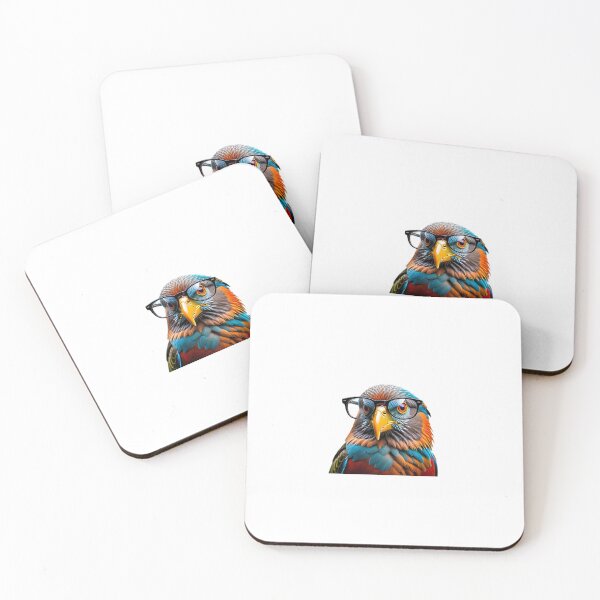 Item preview, Colorful bird with glasses designed and sold by ModederZukunft.