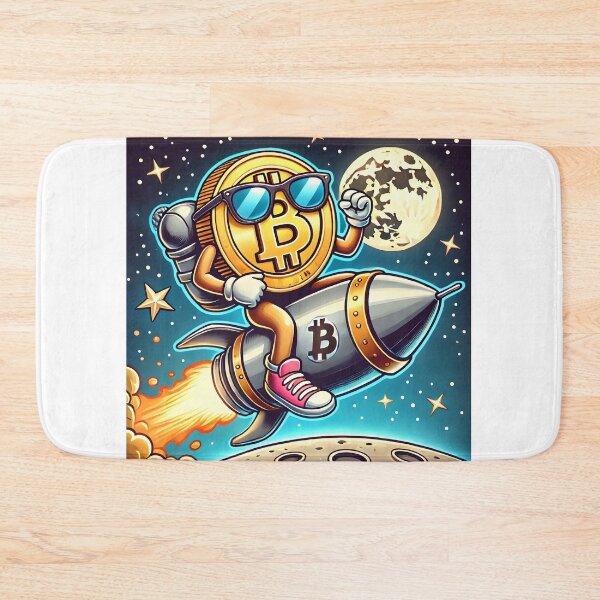 Artikelvorschau, Bitcoin BTC zum Mond Lustiges Krypto-Design entworfen und verkauft von NoCompetition.