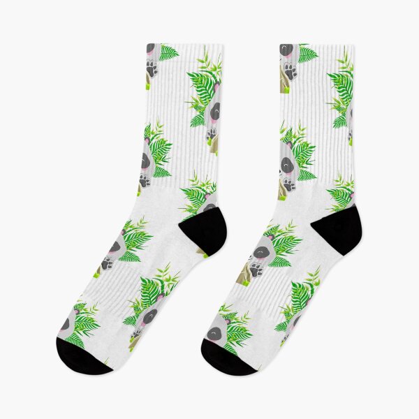 Item preview, A panda in tropical leaves and bamboo hides behind stones. designed and sold by KOSARTbyDiana.
