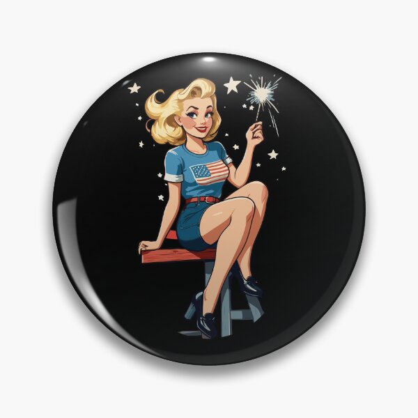 Artikelvorschau, Vintage PinUp Girl 4th Of July Memorial Day entworfen und verkauft von LuminOrb.