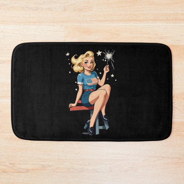 Item preview, Vintage PinUp Girl 4th of July Fireworks Lover designed and sold by LuminOrb.