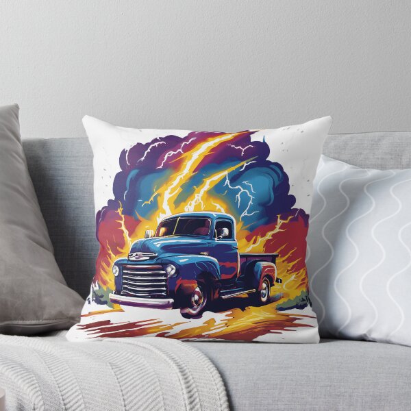 Item preview, Classic Truck with Lightning Bolt, Rainbow, and Tornadoes designed and sold by Purplehustle.