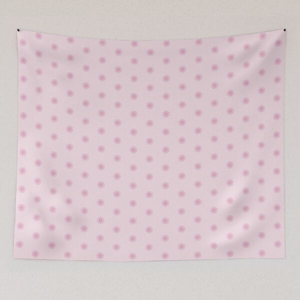 Item preview, Geometric Dusky Rose Lilac Sachet Suns On Pink Marshmallow designed and sold by Triplicate Limited.