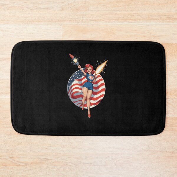 Item preview, Vintage PinUp Girl Retro Art 4th Of July designed and sold by LuminOrb.