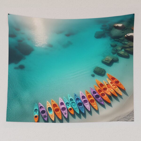 Item preview, Colorful Kayak Beach Art designed and sold by Fashiospice07.