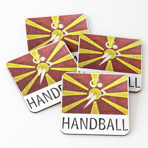 Item preview, European Team Handball Basic Sport Design North Macedonia Flag Series designed and sold by Felipe G Studio.