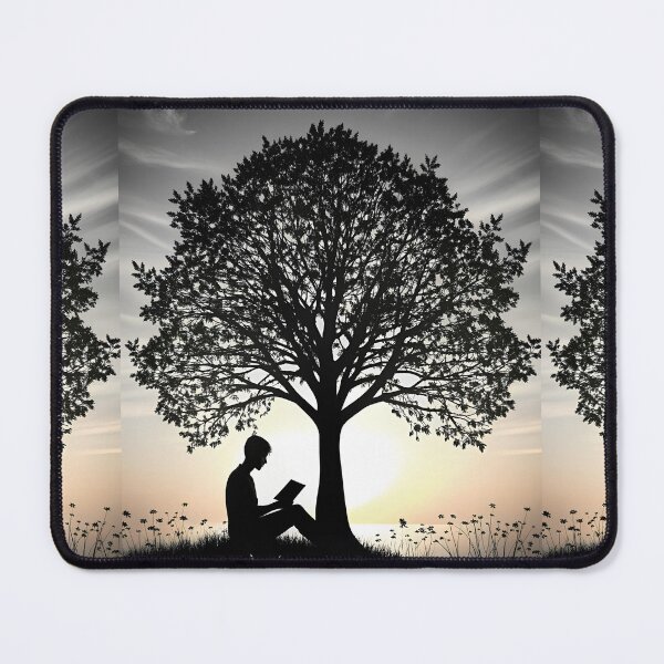 Item preview, Reader Silhouette Under a Majestic Tree designed and sold by Itsheartshop.