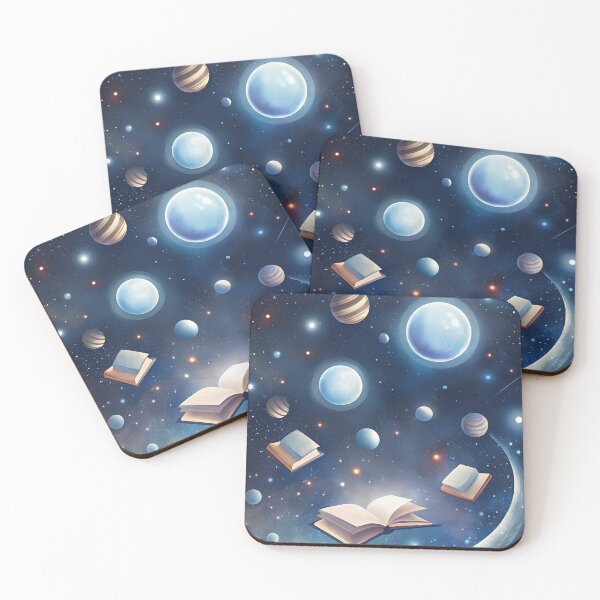 Item preview, Floating Books in Galaxy  designed and sold by Itsheartshop.