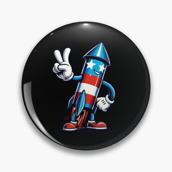 Artikelvorschau, Vintage Fireworks Mascot 4th of July Independence entworfen und verkauft von LuminOrb.