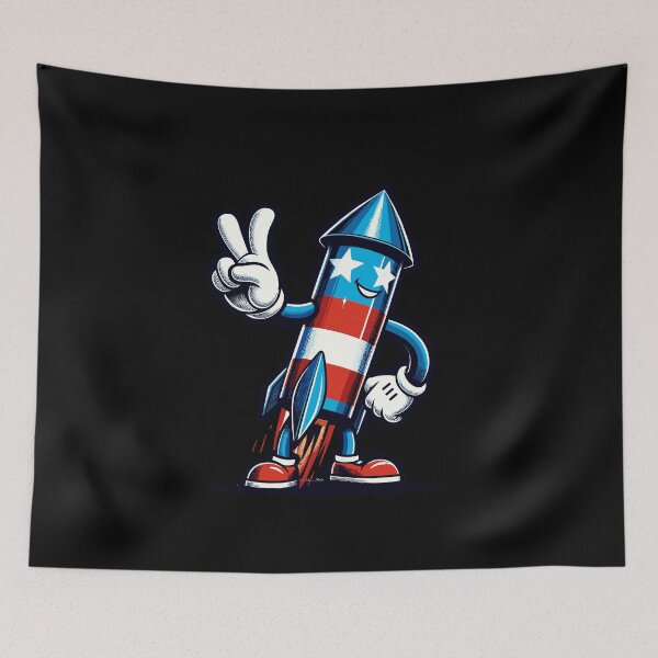 Item preview, Vintage Fireworks Mascot 4th Of July Memorial Day designed and sold by LuminOrb.