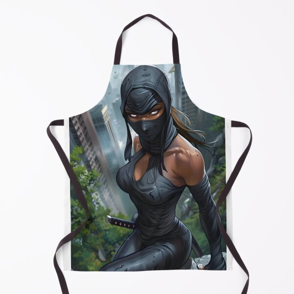 Item preview, Mysterious ninja in urban setting with skyscrapers behind designed and sold by Artessie.