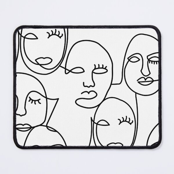 Item preview, Modern Abstract Lines Faces Continuous Line Art designed and sold by idovedesign.