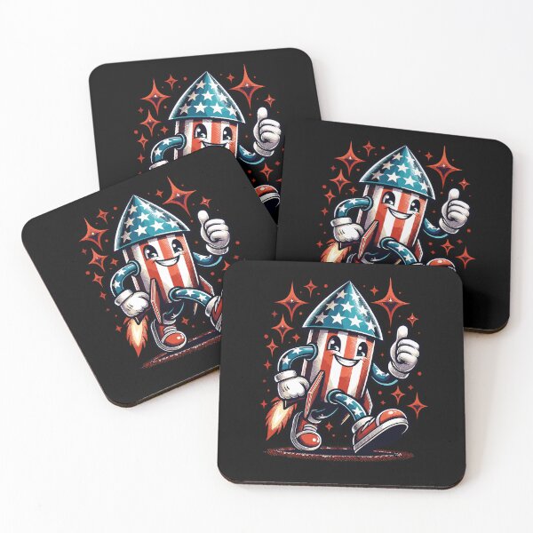 Item preview, Vintage Fireworks Mascot Independence Day Fun designed and sold by LuminOrb.