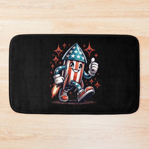 Item preview, Vintage Fireworks Mascot Independence Day Fun designed and sold by LuminOrb.
