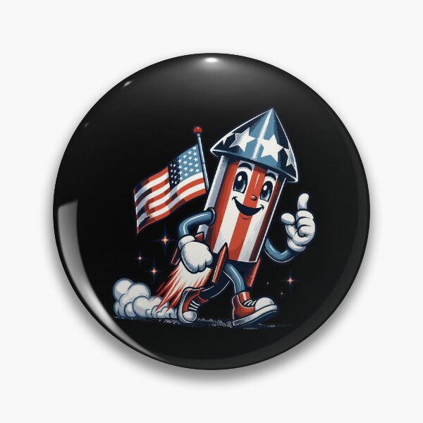 Artikelvorschau, Vintage Fireworks Mascot 4th Of July entworfen und verkauft von LuminOrb.