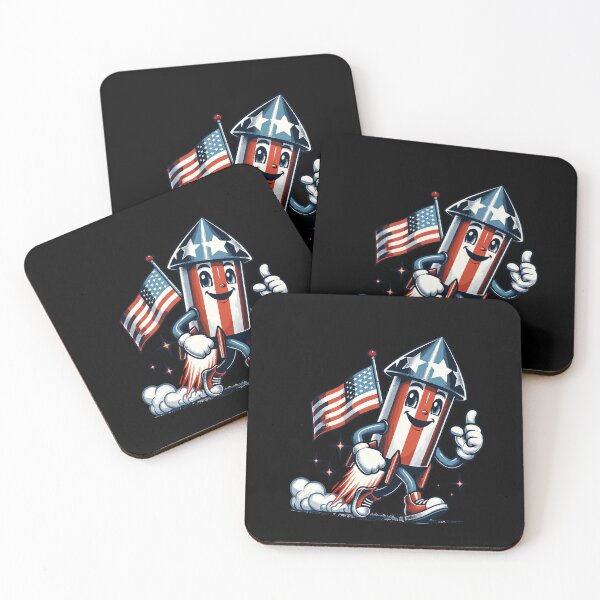 Item preview, Vintage Fireworks Mascot 4th of July Funny Design designed and sold by LuminOrb.