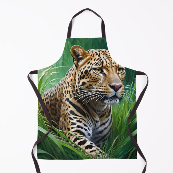 Item preview, Leopard Hunting Stealthily in Grass designed and sold by GrizzlyCollective.