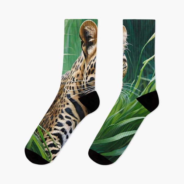 Item preview, Leopard Hunting Stealthily in Grass designed and sold by GrizzlyCollective.