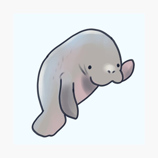 Item preview, manatee illustration  designed and sold by Artofmayara.