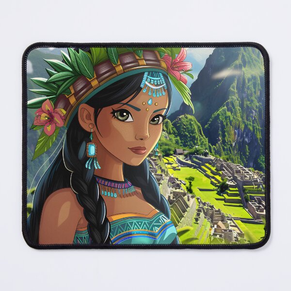 Item preview, Beautiful woman in traditional attire with mountain background designed and sold by Artessie.