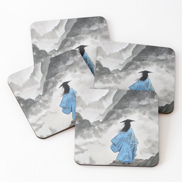 Item preview, Chinese traveler painting in misty mountains designed and sold by mesange-art.