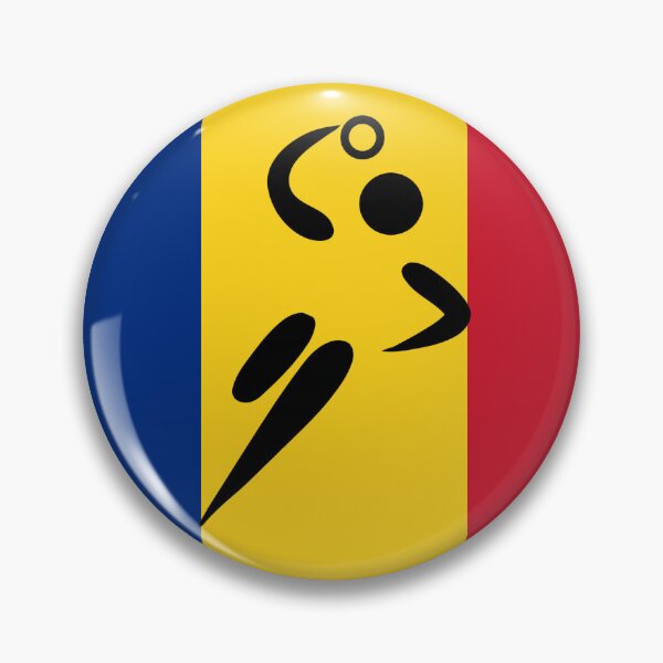 Item preview, European Team Handball Basic Sport Design Romania Flag Series designed and sold by Felipe G Studio.