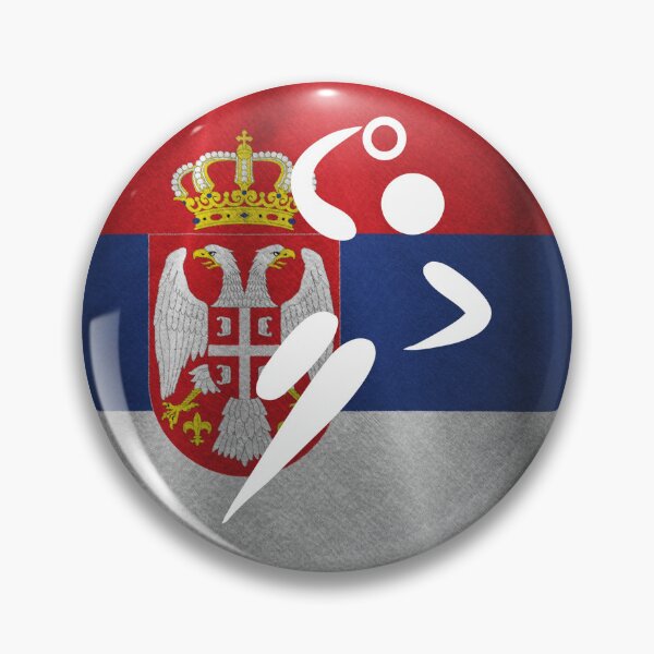 Item preview, European Team Handball Basic Sport Design Serbia Flag Series designed and sold by Felipe G Studio.