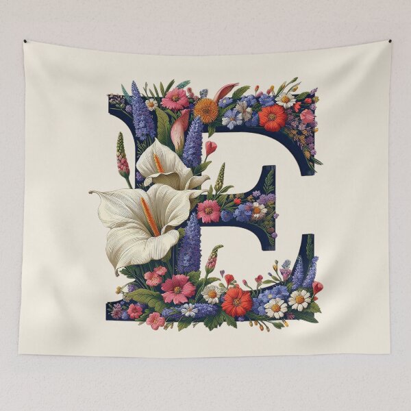 Item preview, Floral Letter E designed and sold by zzz888.
