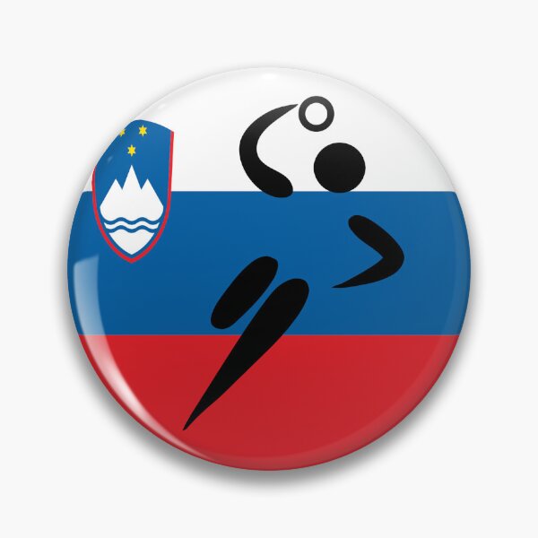 Item preview, European Team Handball Basic Sport Design Slovenia Flag Series designed and sold by Felipe G Studio.