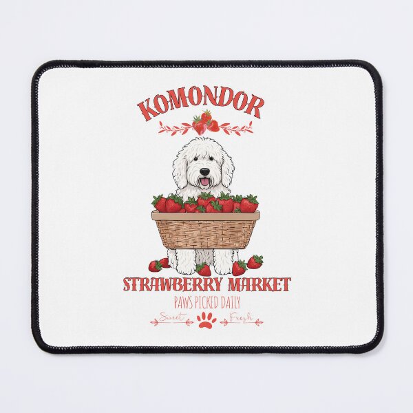 Item preview, Coquette Aesthetic Dog Strawberry market paws picked daily sweet and freesh fruits komondor designed and sold by GoodyPaws.