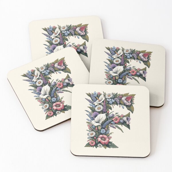 Item preview, Floral Letter F designed and sold by zzz888.