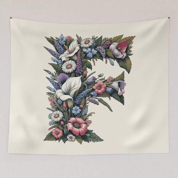 Item preview, Floral Letter F designed and sold by zzz888.