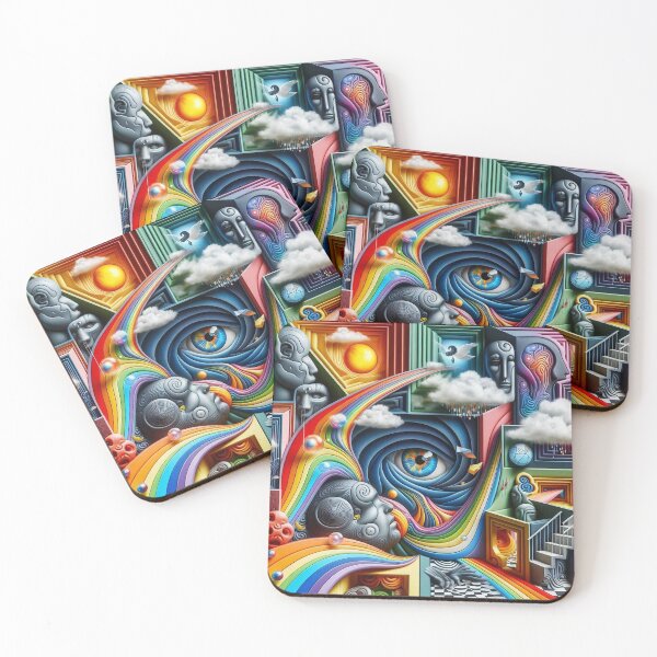 Item preview, Interwoven emotions: A surreal labyrinth with rainbow surprises designed and sold by FotoworldEdel.