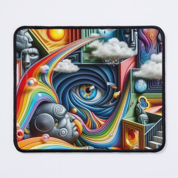 Item preview, Interwoven emotions: A surreal labyrinth with rainbow surprises designed and sold by FotoworldEdel.