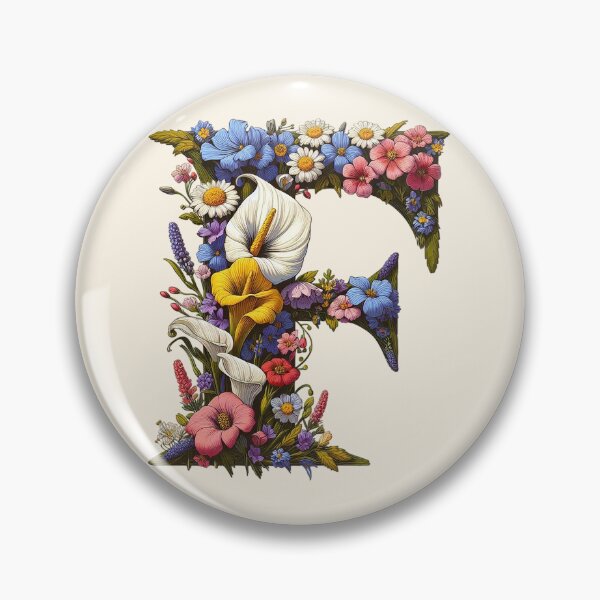 Item preview, Floral Letter F designed and sold by zzz888.
