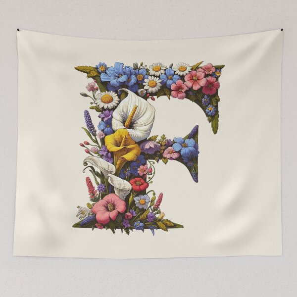 Item preview, Floral Letter F designed and sold by zzz888.