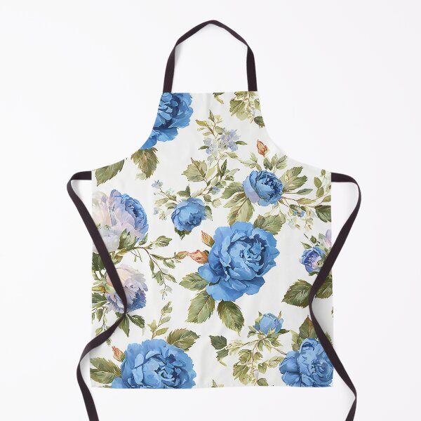 Item preview, Blue Roses Vintage Floral Pattern designed and sold by SeamPix.