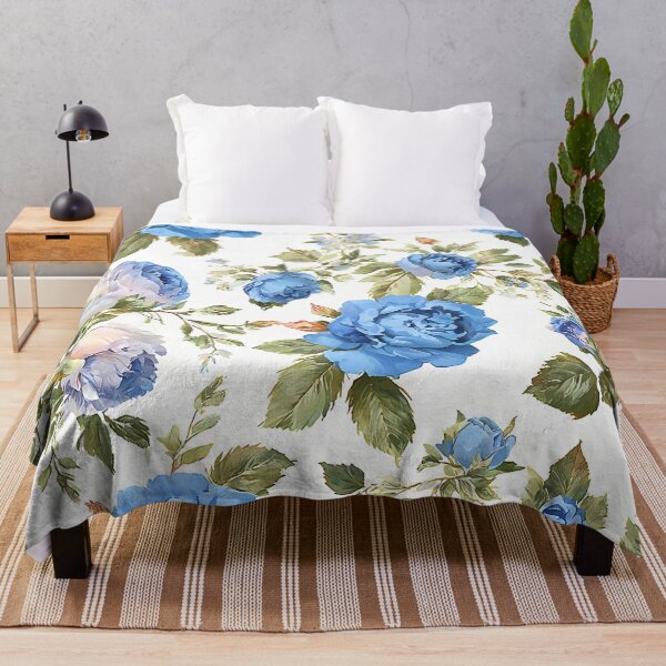 Item preview, Blue Roses Vintage Floral Pattern designed and sold by SeamPix.