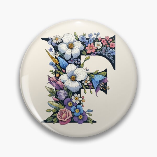 Item preview, Floral Letter F designed and sold by zzz888.