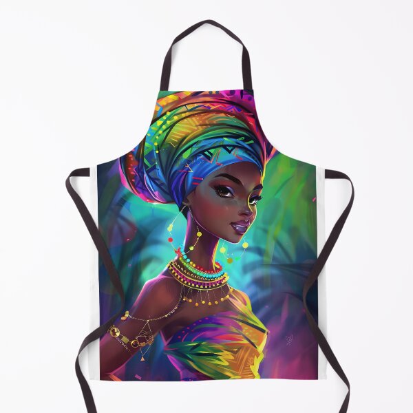 Item preview, Colorful woman portrait with African traditional attire. designed and sold by Artessie.