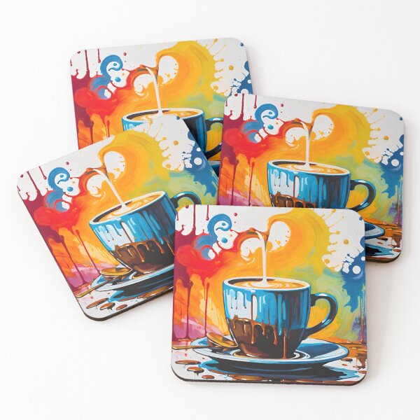 Artikelvorschau, Kaffee mit tropfender Farbe entworfen und verkauft von GrizzlyCollective.