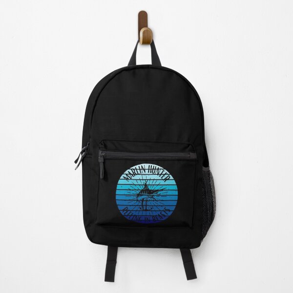 Vista previa del artículo con la obra «Pesca de marlin tambaleándose en bestias azul vintage», diseñado y vendido por kapsell.