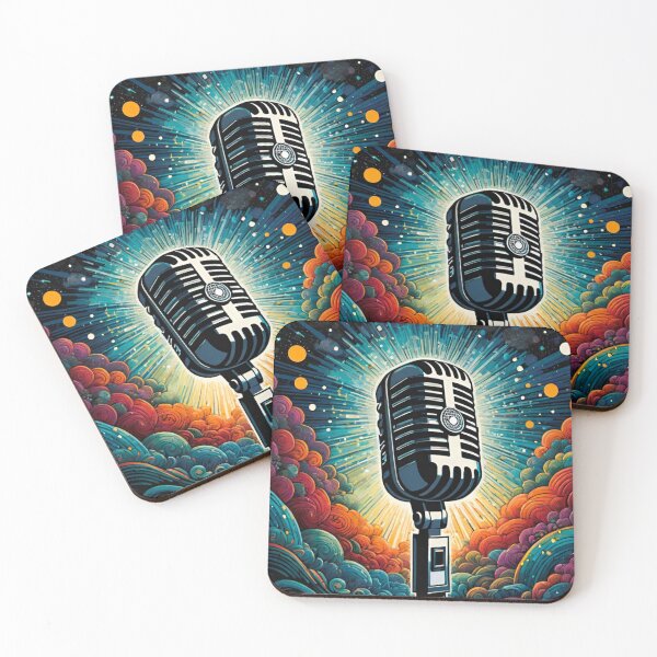 Item preview, Vibrant and Detailed Microphone Design designed and sold by GrizzlyCollective.
