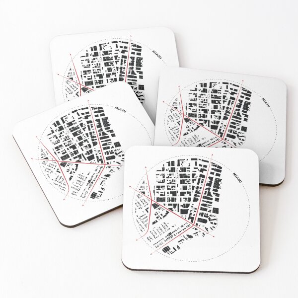 Item preview, Miami Urban Blueprint: Modern Cityscape Illustration designed and sold by Mundivagant Designs.