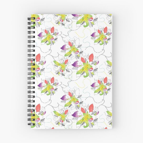 Item preview, Floral Pattern with black lines and watercolor designed and sold by Aithlin123.