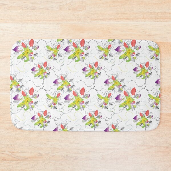 Item preview, Floral Pattern with black lines and watercolor designed and sold by Aithlin123.