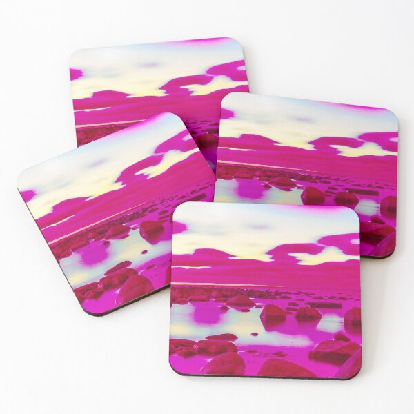 Item preview, Pink Baltic Sea Beach Landscape designed and sold by Bunmigraphics .